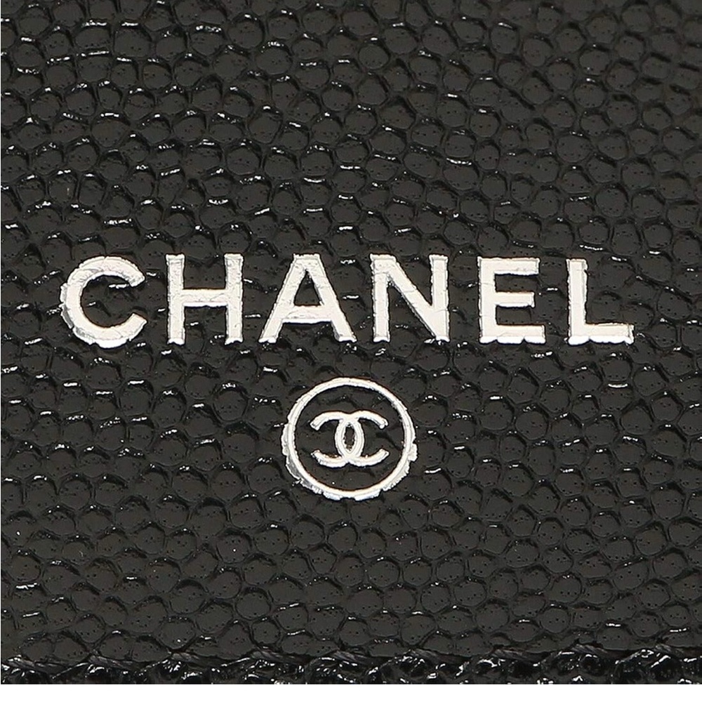 !NWT! CHANEL Black Caviar CC Logo Wallet - Picture 7 of 8